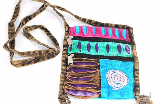 Spiral Cross Body Patchwork Passport Bag*