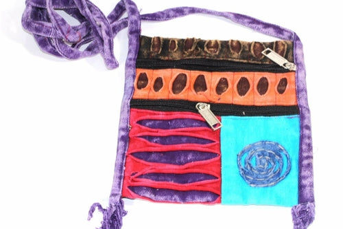 Spiral Cross Body Patchwork Passport Bag*
