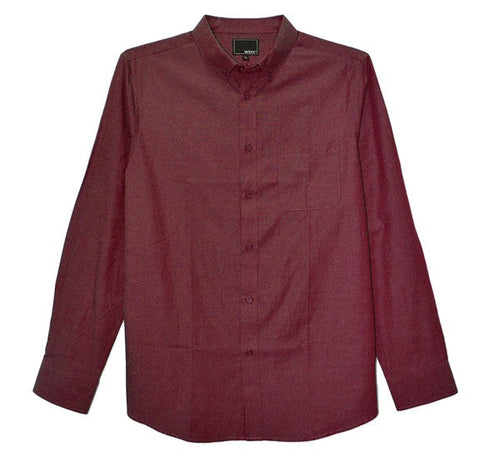 Mens White Long Sleeve Button Down Shirt*