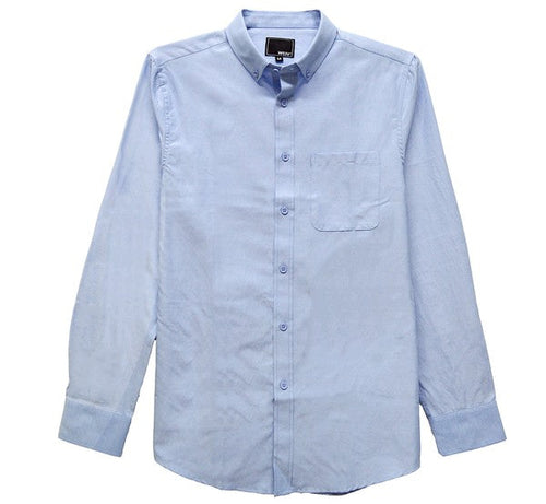 Mens White Long Sleeve Button Down Shirt*