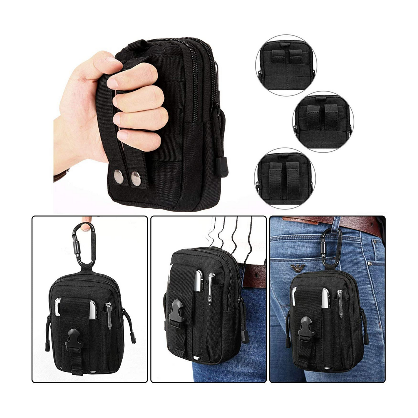 JupiterGear Tactical MOLLE Military Pouch Waist Bag for Hiking,*