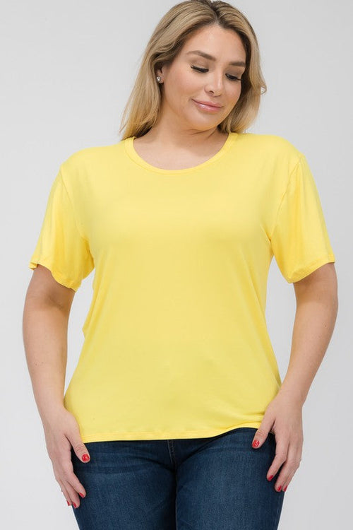 Plus Size Basic Short Sleeve T-shirt*