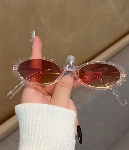 Retro Oval Cat-Eye Sunglasses *