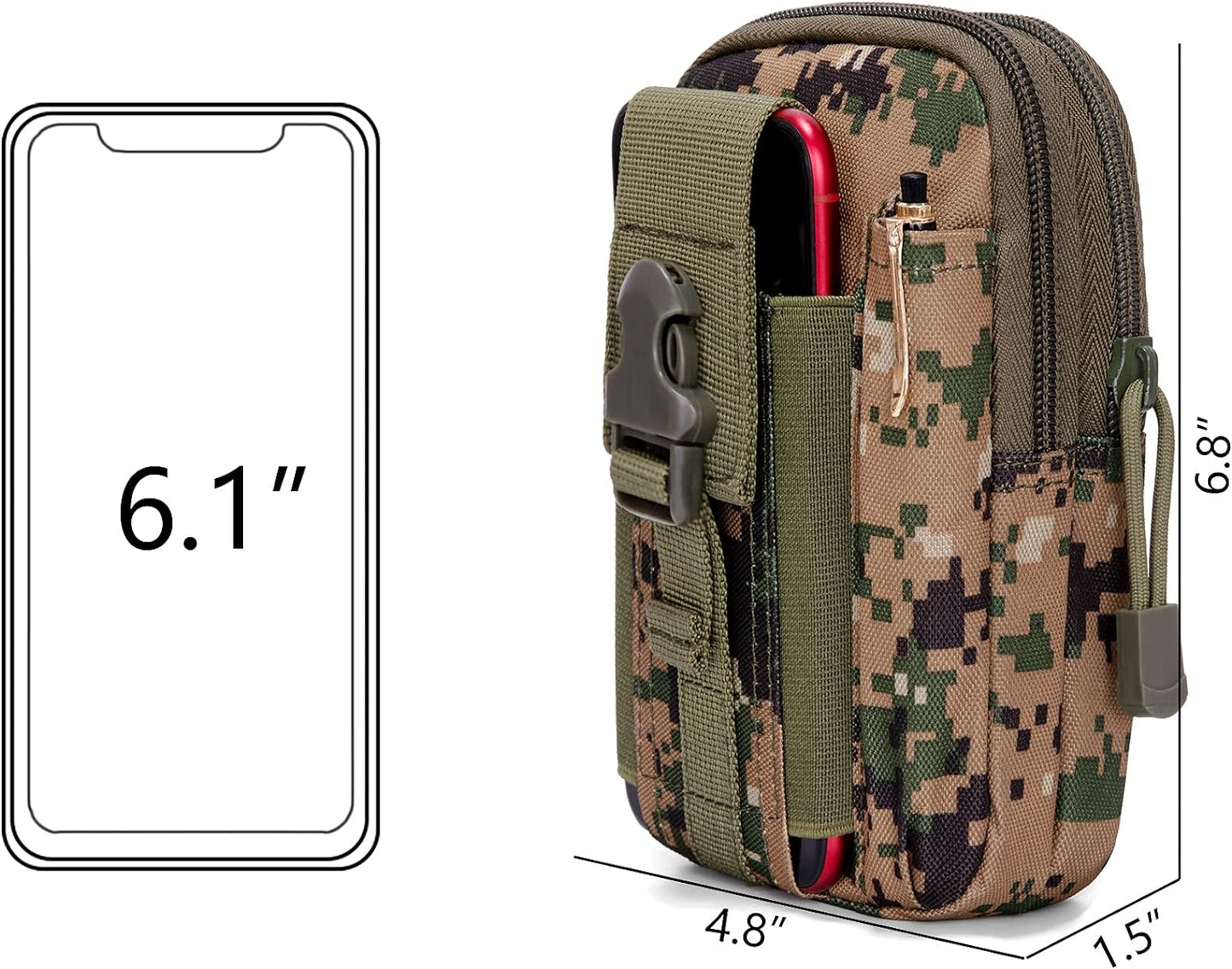 JupiterGear Tactical MOLLE Military Pouch Waist Bag for Hiking,*