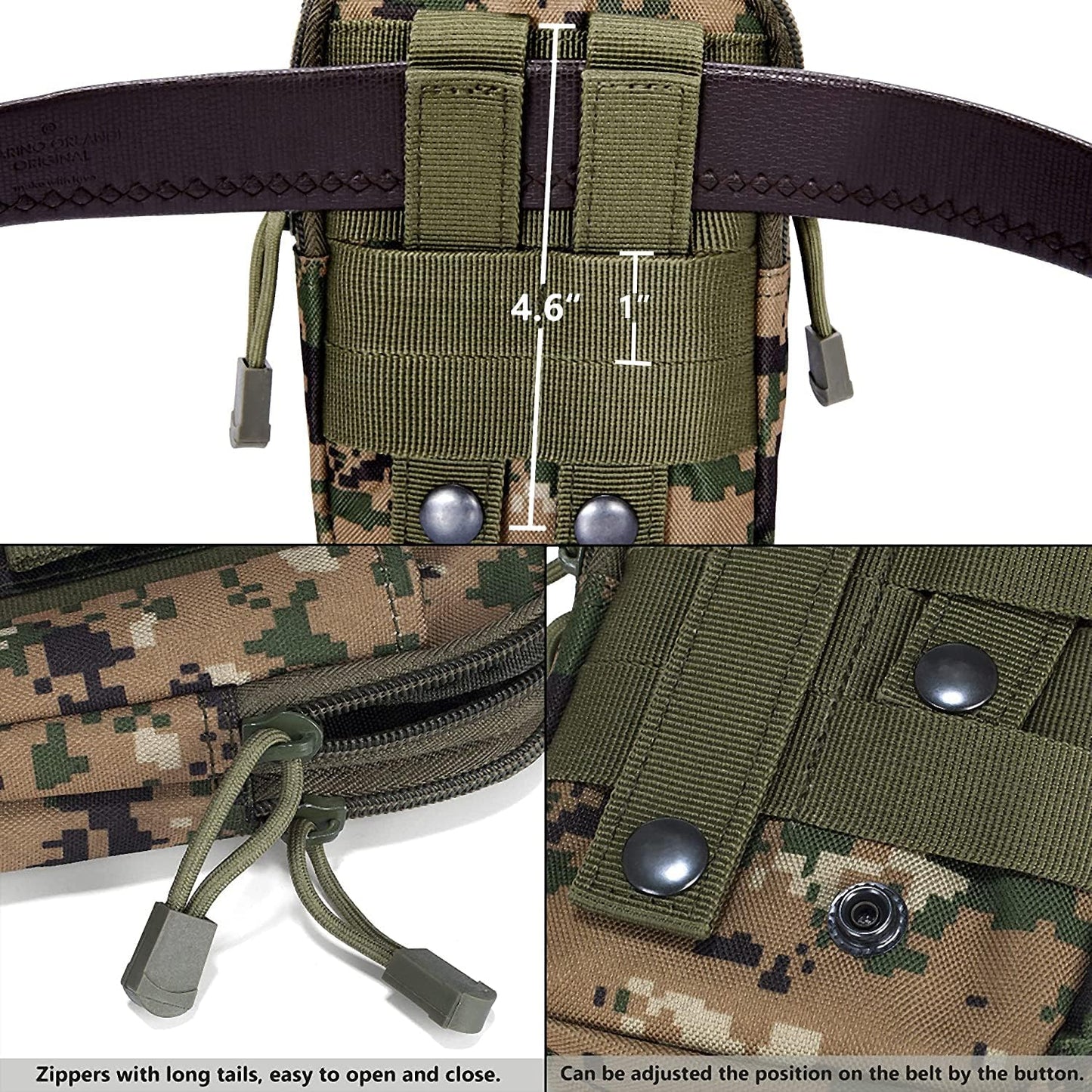 JupiterGear Tactical MOLLE Military Pouch Waist Bag for Hiking,*