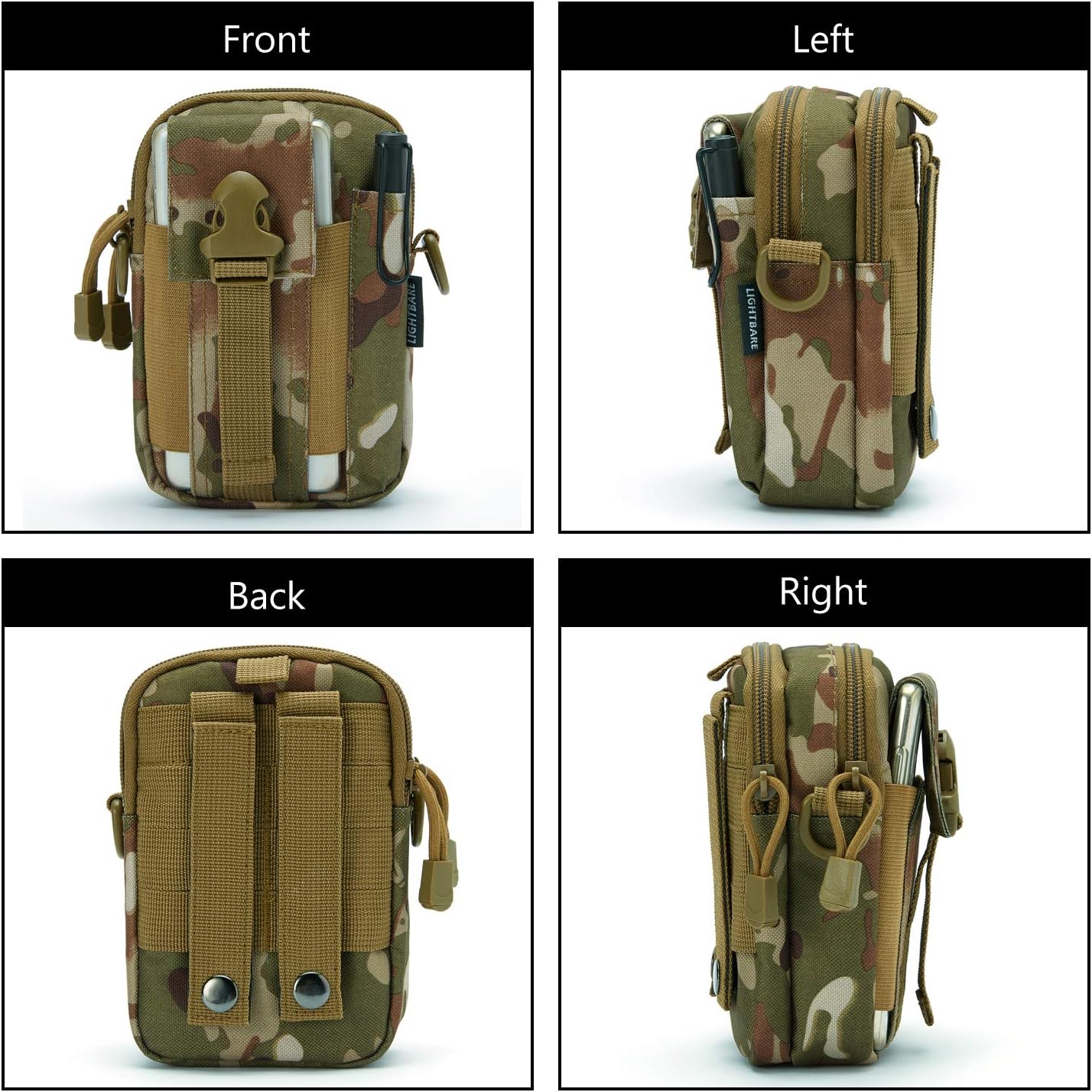 JupiterGear Tactical MOLLE Military Pouch Waist Bag for Hiking,*