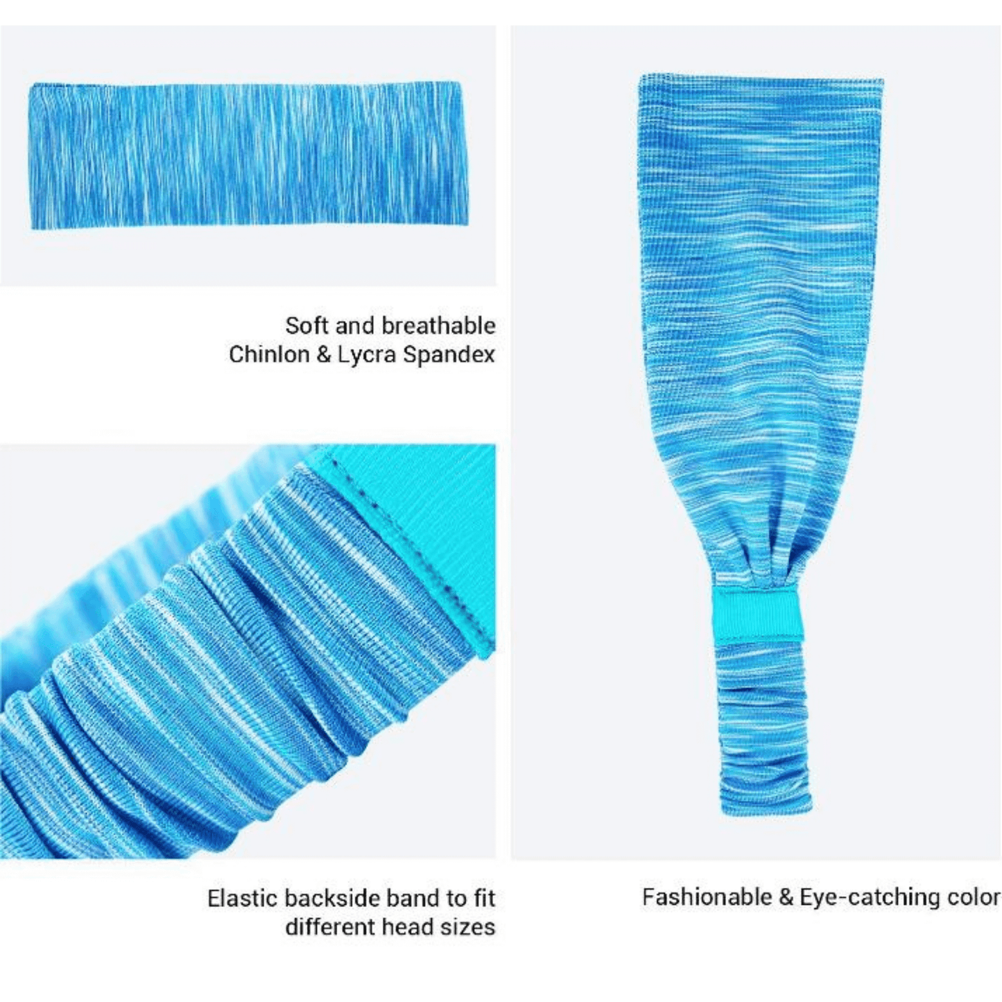 Extra-Wide Sport and Fitness Sweat-Wicking Headband *