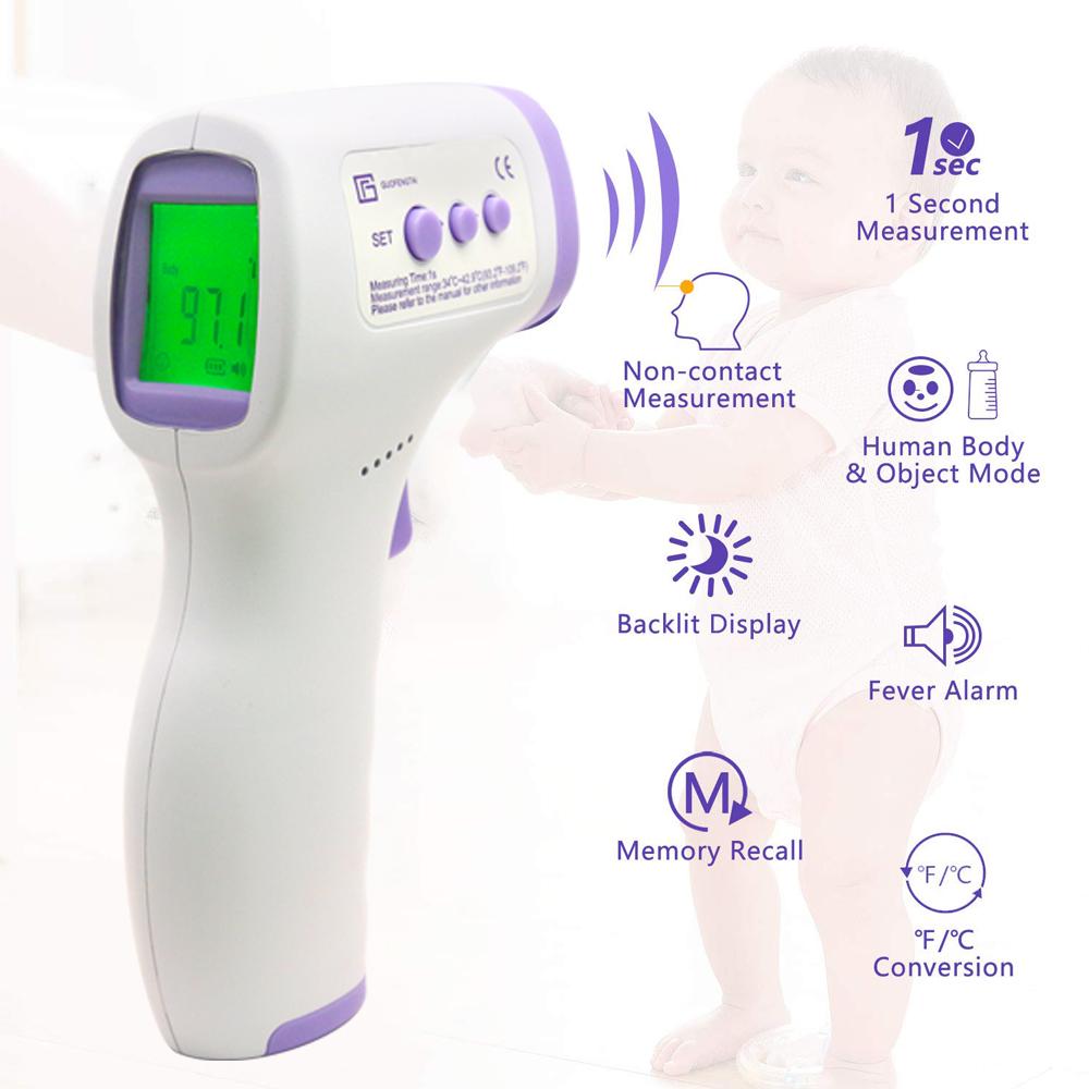 LCD Screen Digital No-Contact Forehead Infrared Forehead Thermometer *