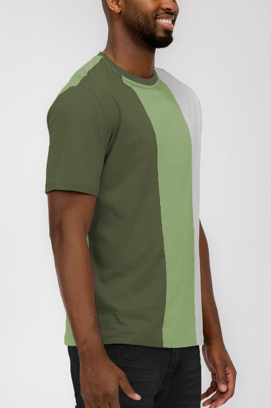 VERTICAL COLOR BLOCK TSHIRT*