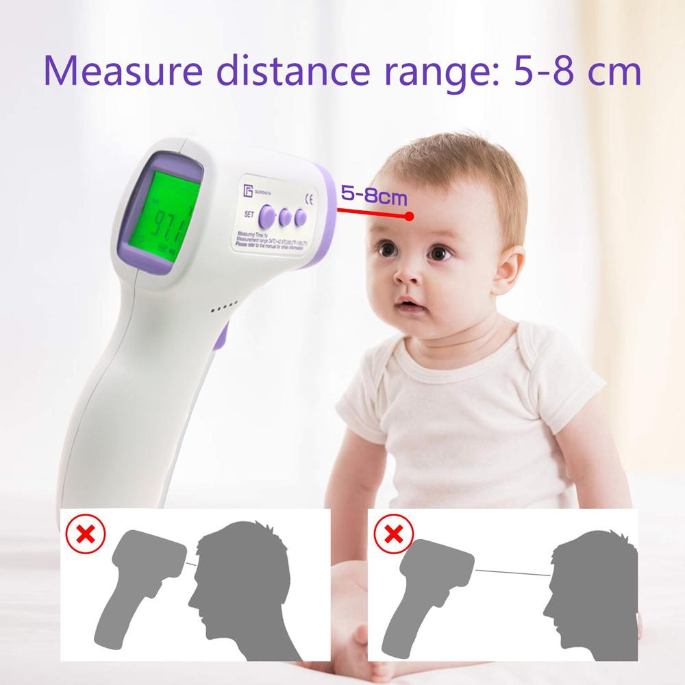 LCD Screen Digital No-Contact Forehead Infrared Forehead Thermometer *