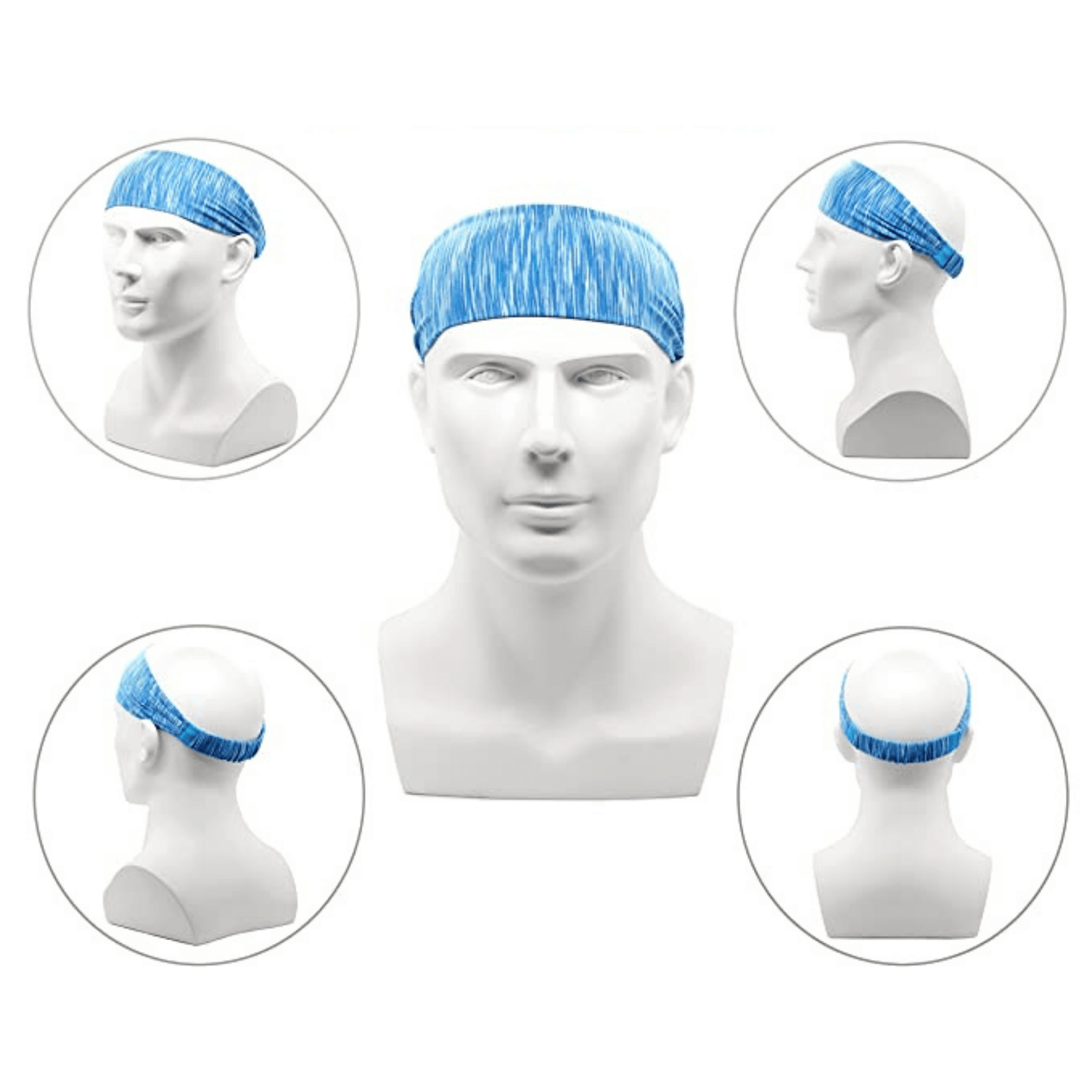 Extra-Wide Sport and Fitness Sweat-Wicking Headband *