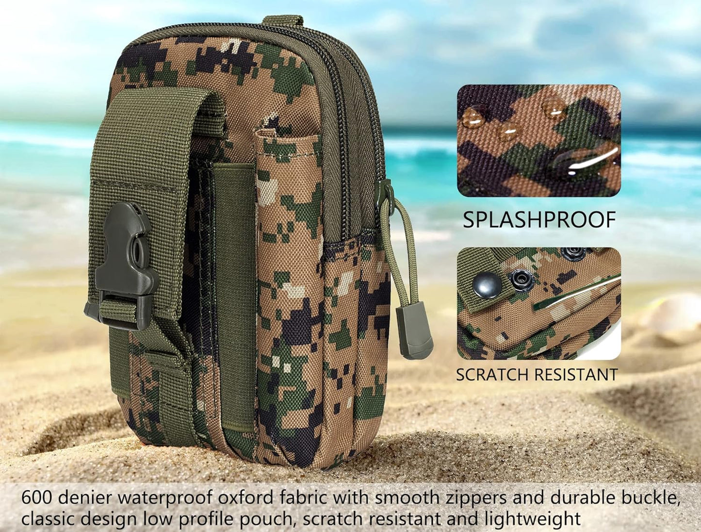 JupiterGear Tactical MOLLE Military Pouch Waist Bag for Hiking,*