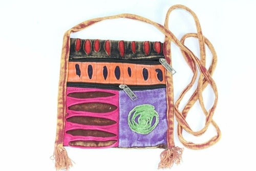 Spiral Cross Body Patchwork Passport Bag*