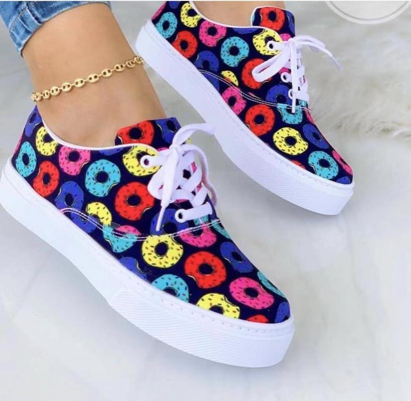 2022 Fashion Graffiti Women Sneakers Trainers Shoes *