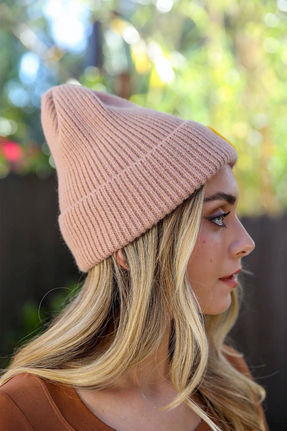 Smiley Face Ribbed Beanie π*