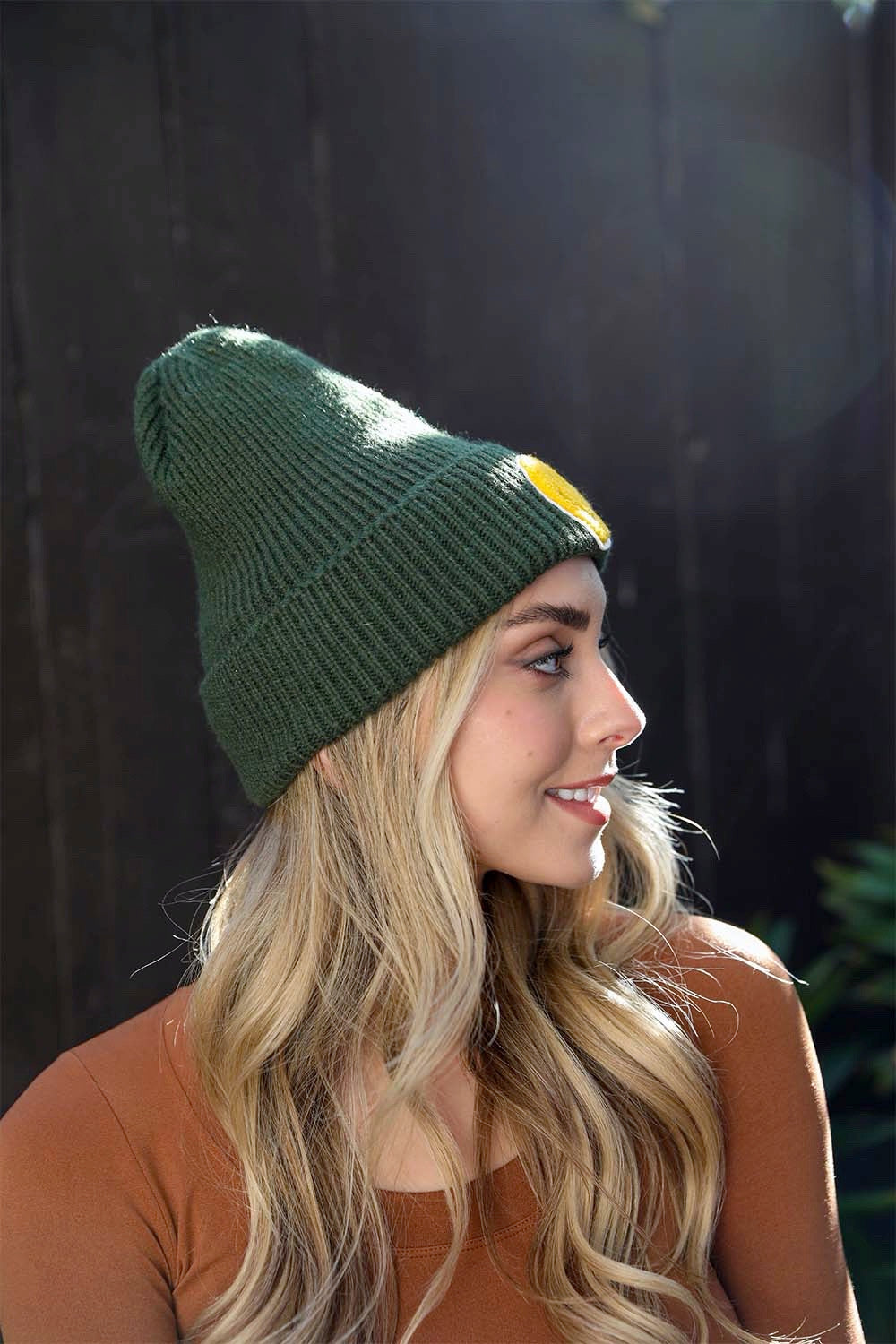 Smiley Face Ribbed Beanie π*