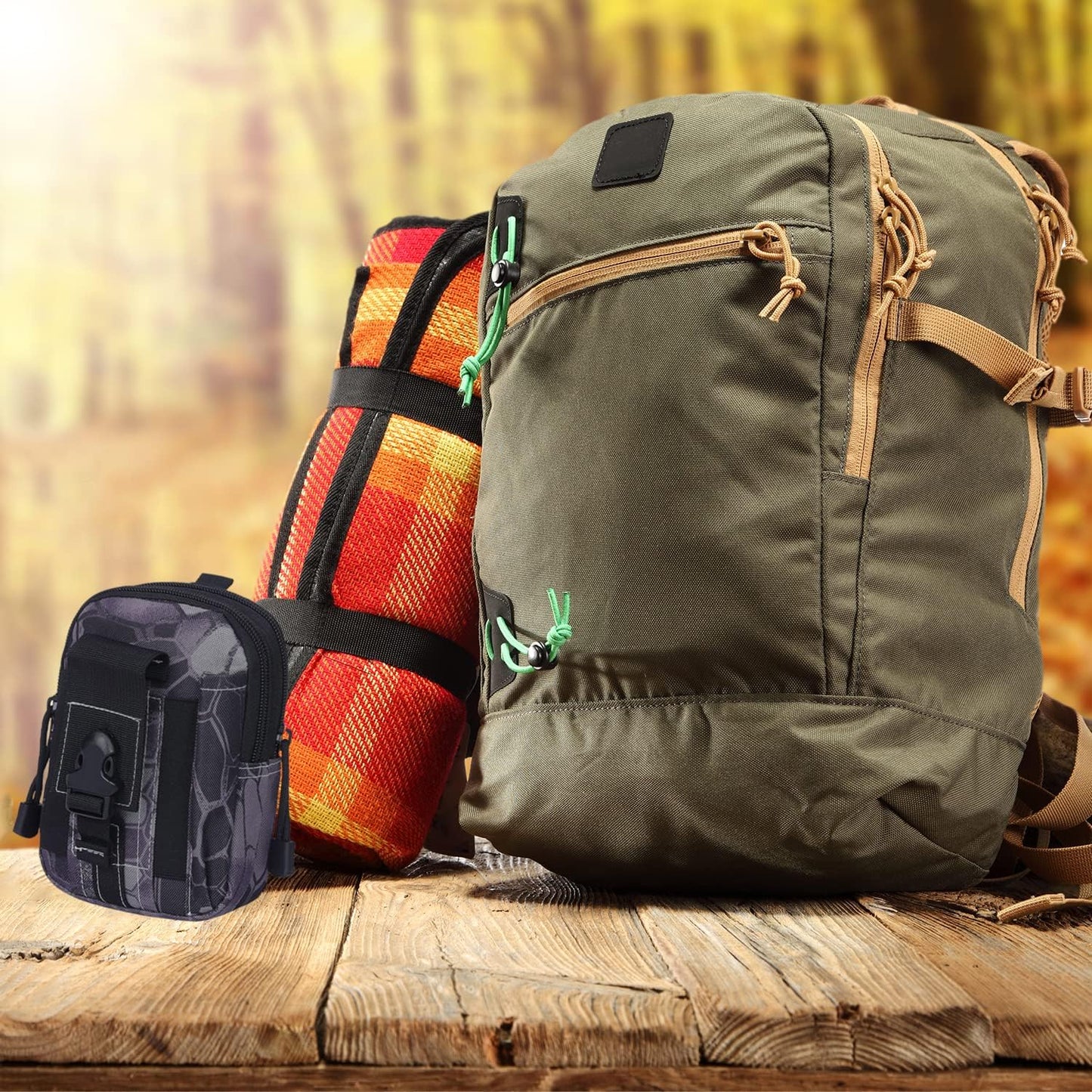 JupiterGear Tactical MOLLE Military Pouch Waist Bag for Hiking,*