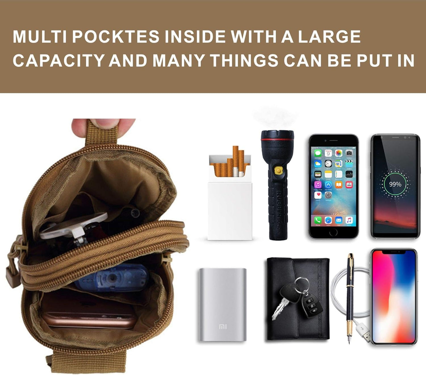 JupiterGear Tactical MOLLE Military Pouch Waist Bag for Hiking,*