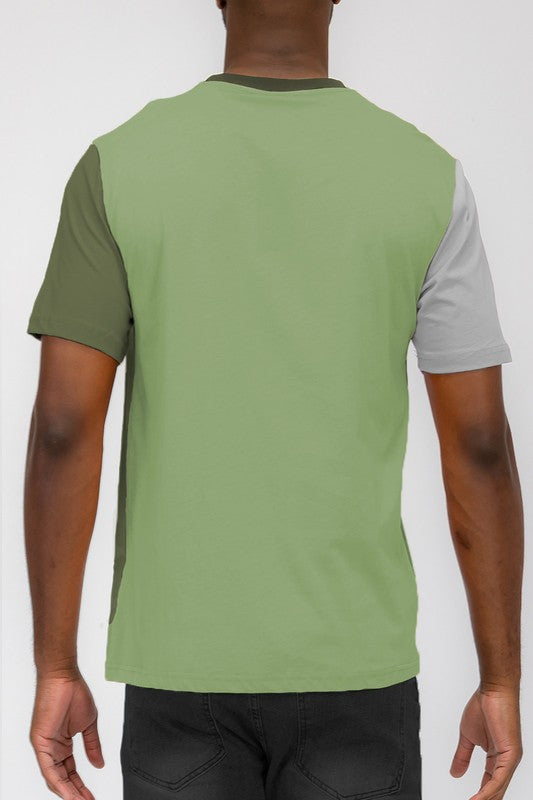 VERTICAL COLOR BLOCK TSHIRT*