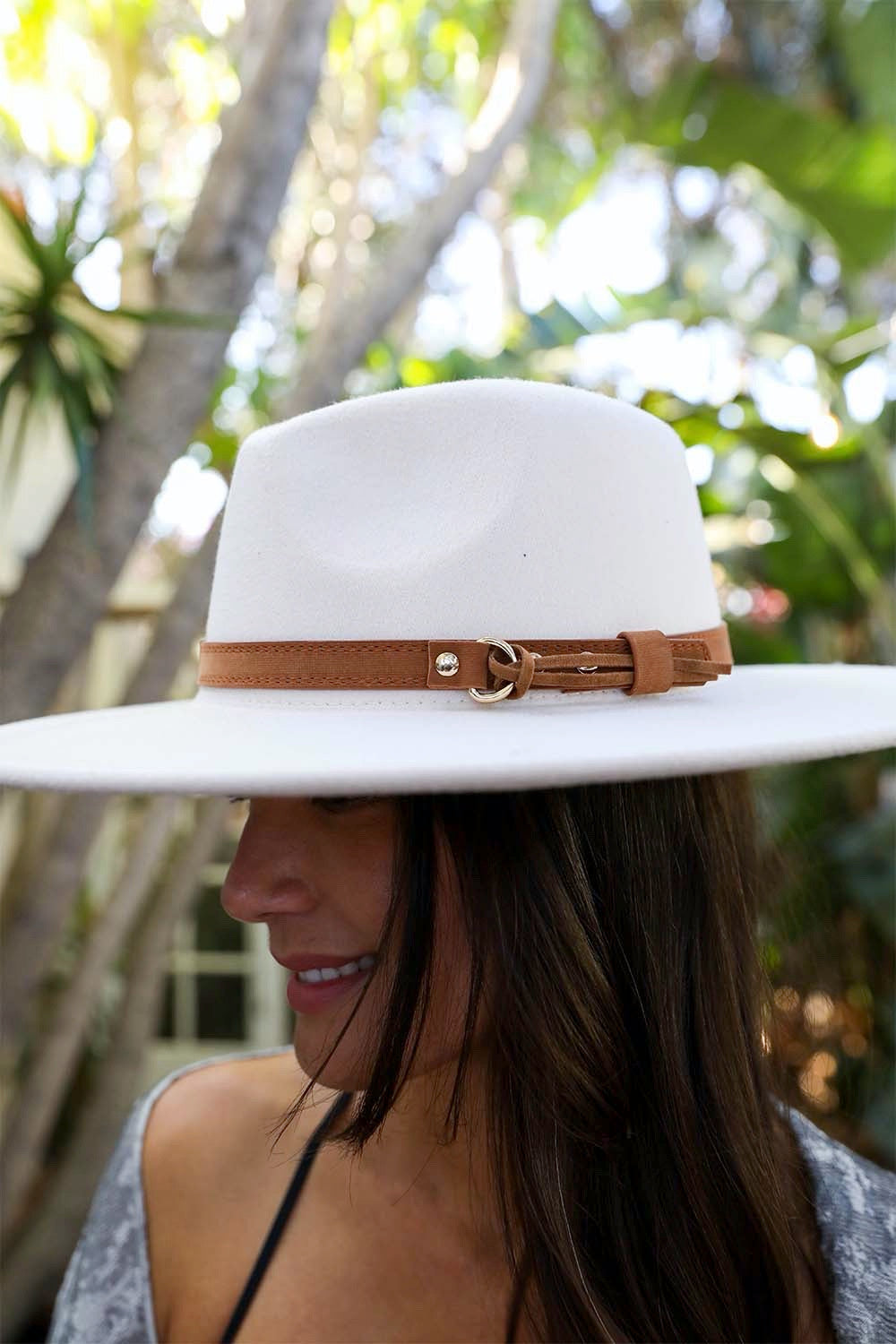 Flat Brim Buckle Hat*