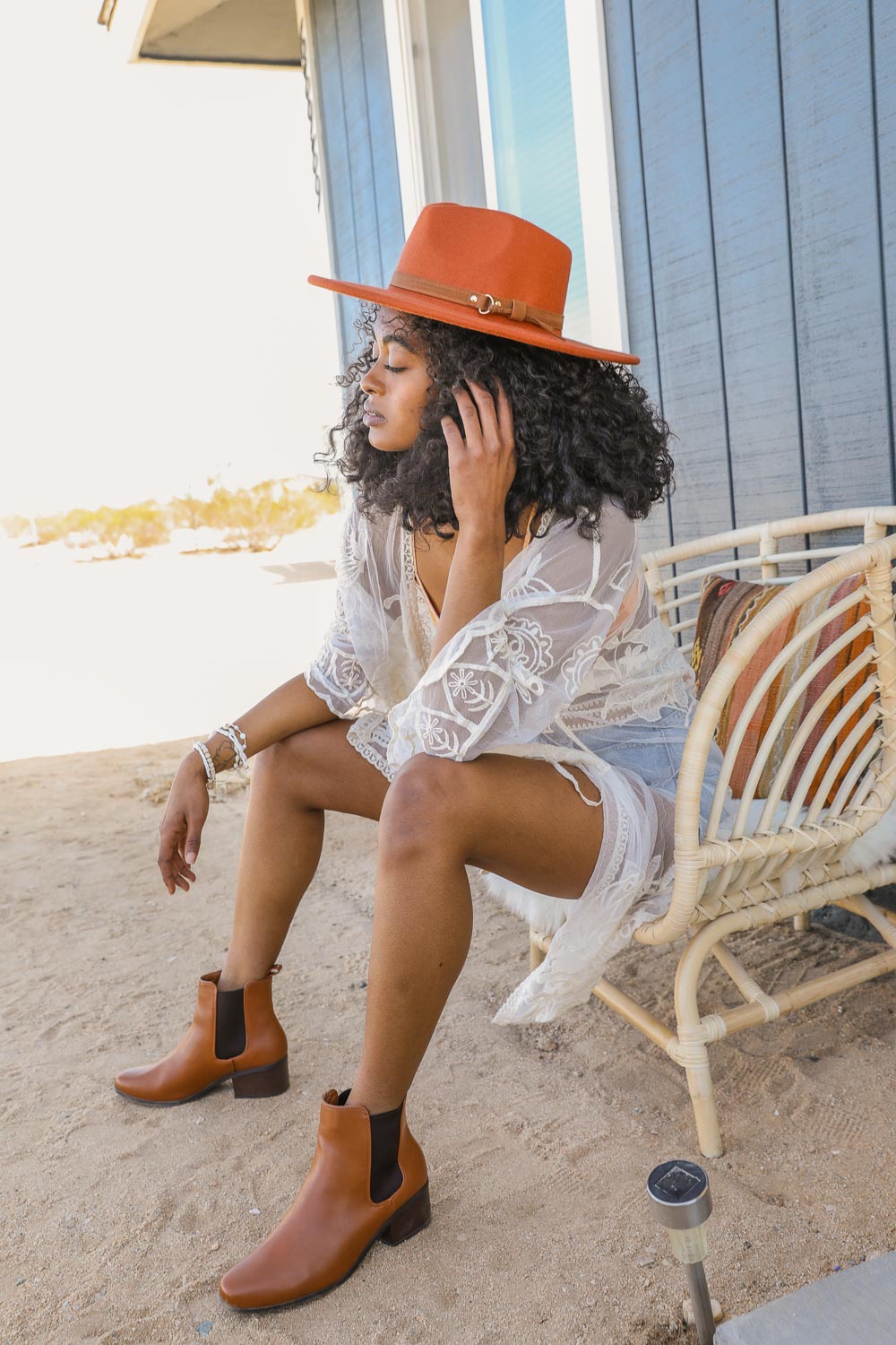 Flat Brim Buckle Hat*