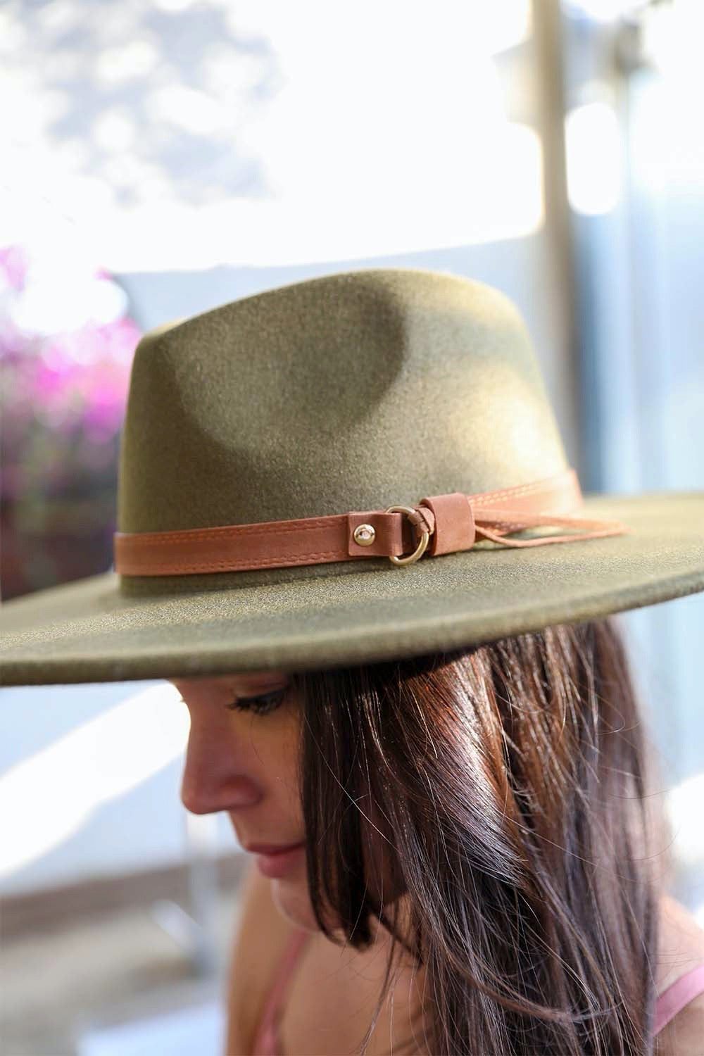 Flat Brim Buckle Hat*