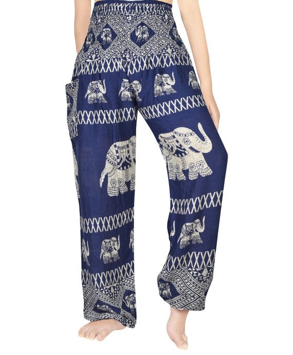Blue ELEPHANT Pants Women Boho Pants Hippie Pants Yoga *