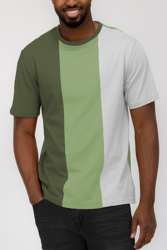 VERTICAL COLOR BLOCK TSHIRT*