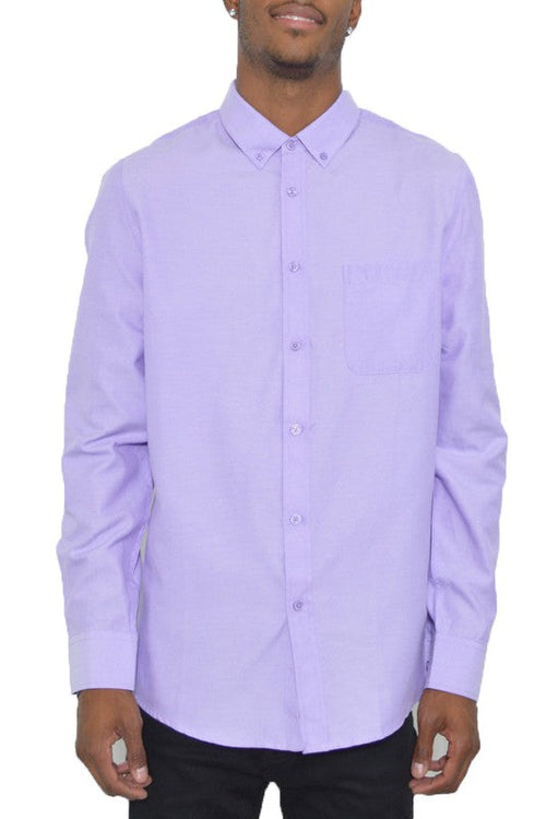 Mens White Long Sleeve Button Down Shirt*