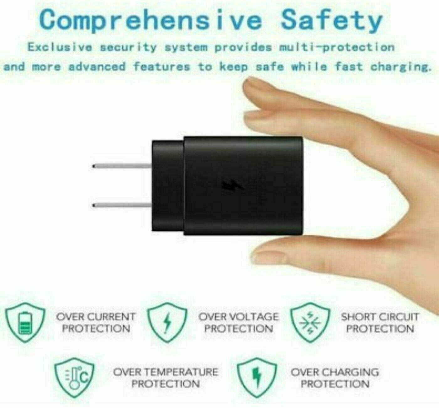 25w Super Fast Charger Type USB-C 10FT Cable For Samsung Galaxy S23 *