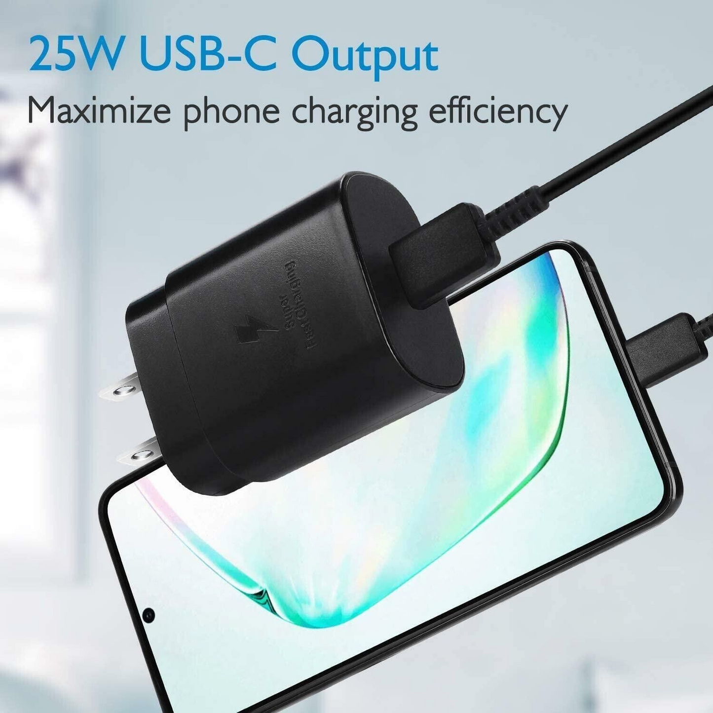 25w Super Fast Charger Type USB-C 10FT Cable For Samsung Galaxy S23 *