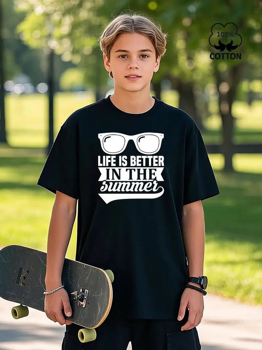 Summer Men Eyewear Printed T-Shirt *