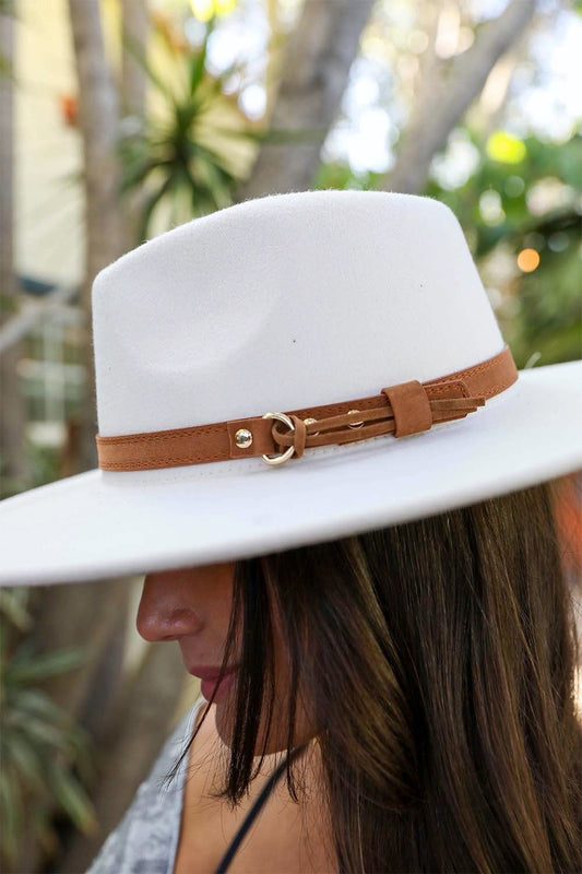 Flat Brim Buckle Hat*