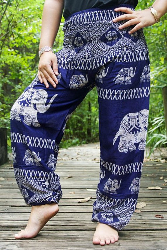 Blue ELEPHANT Pants Women Boho Pants Hippie Pants Yoga *